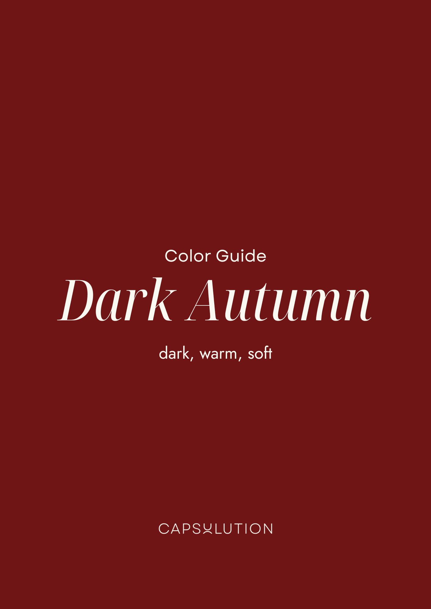 Dark Autumn Guide - capsulution
