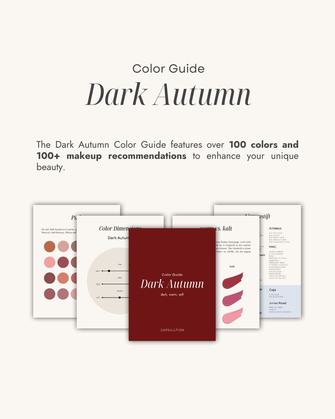 Color Guide Dark Autumn