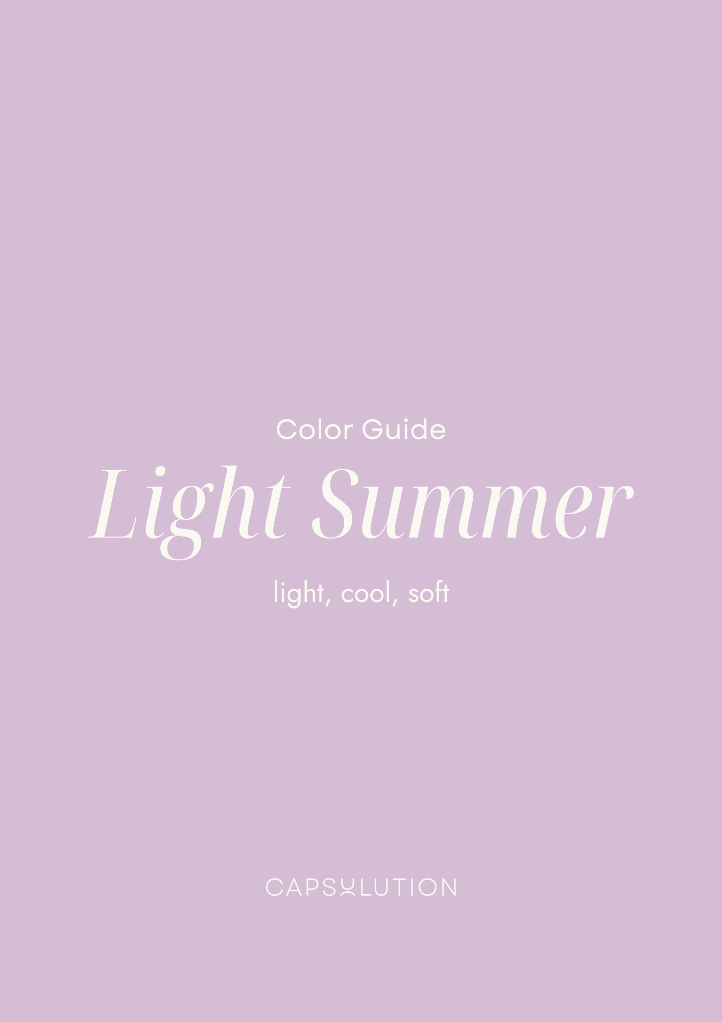 Light Summer Guide - capsulution