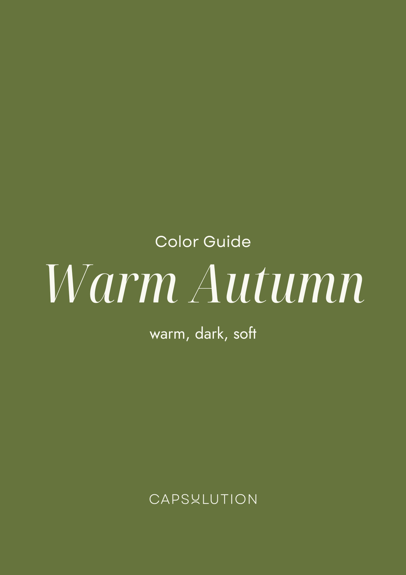Warm (True) Autumn Color Guide