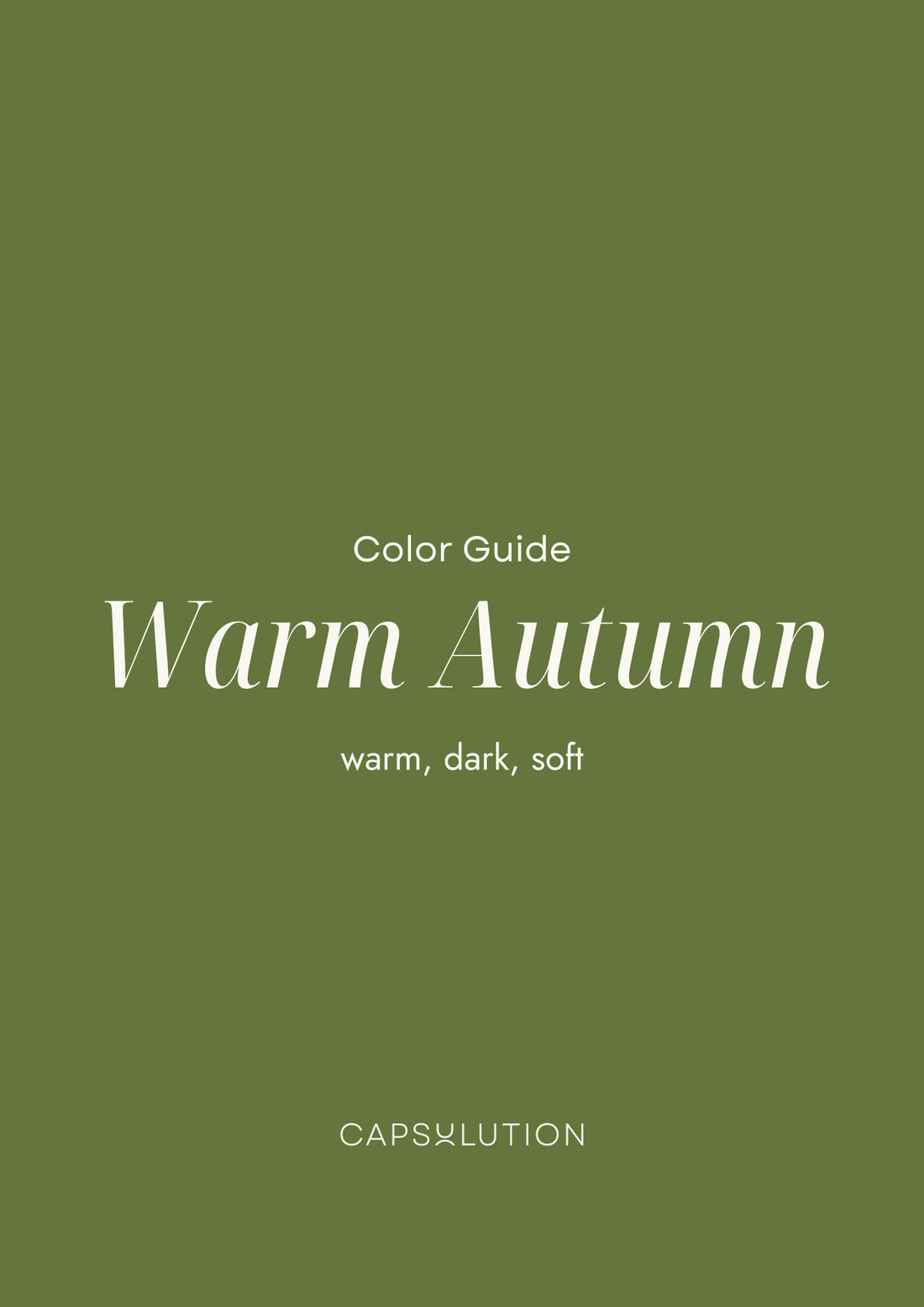 Warm (True) Autumn Color Guide